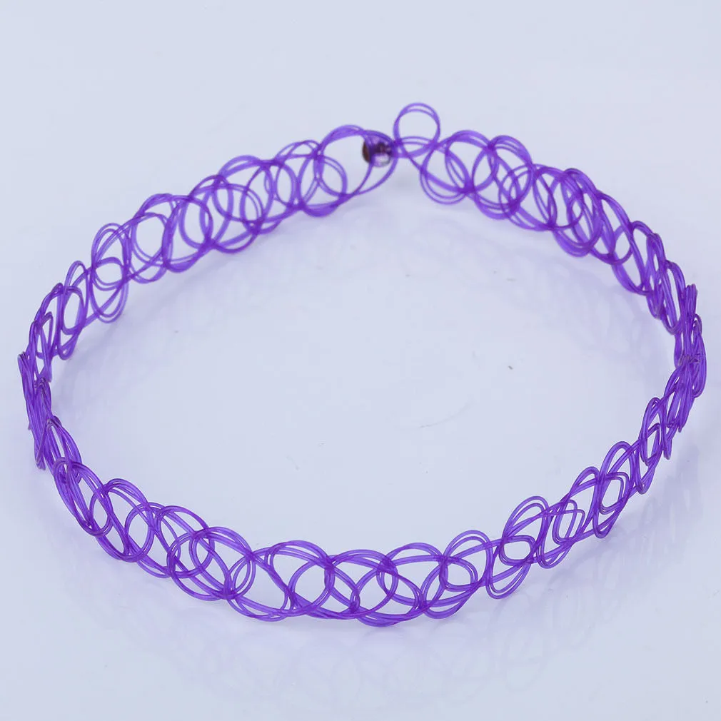 Stretch "Tattoo" Choker Necklace - Multiple Colors