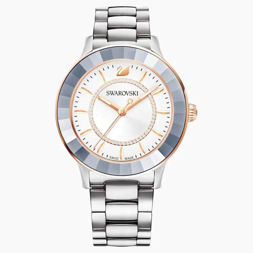 Swarovski Octea Lux Watch Metal Bracelet White Stainless Steel