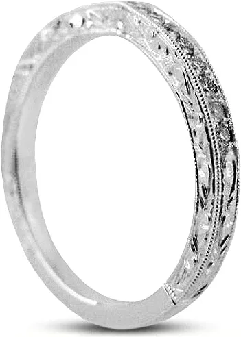 Sylvie Contoured Pave Diamond Wedding Band