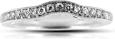 Sylvie Contoured Pave Diamond Wedding Band