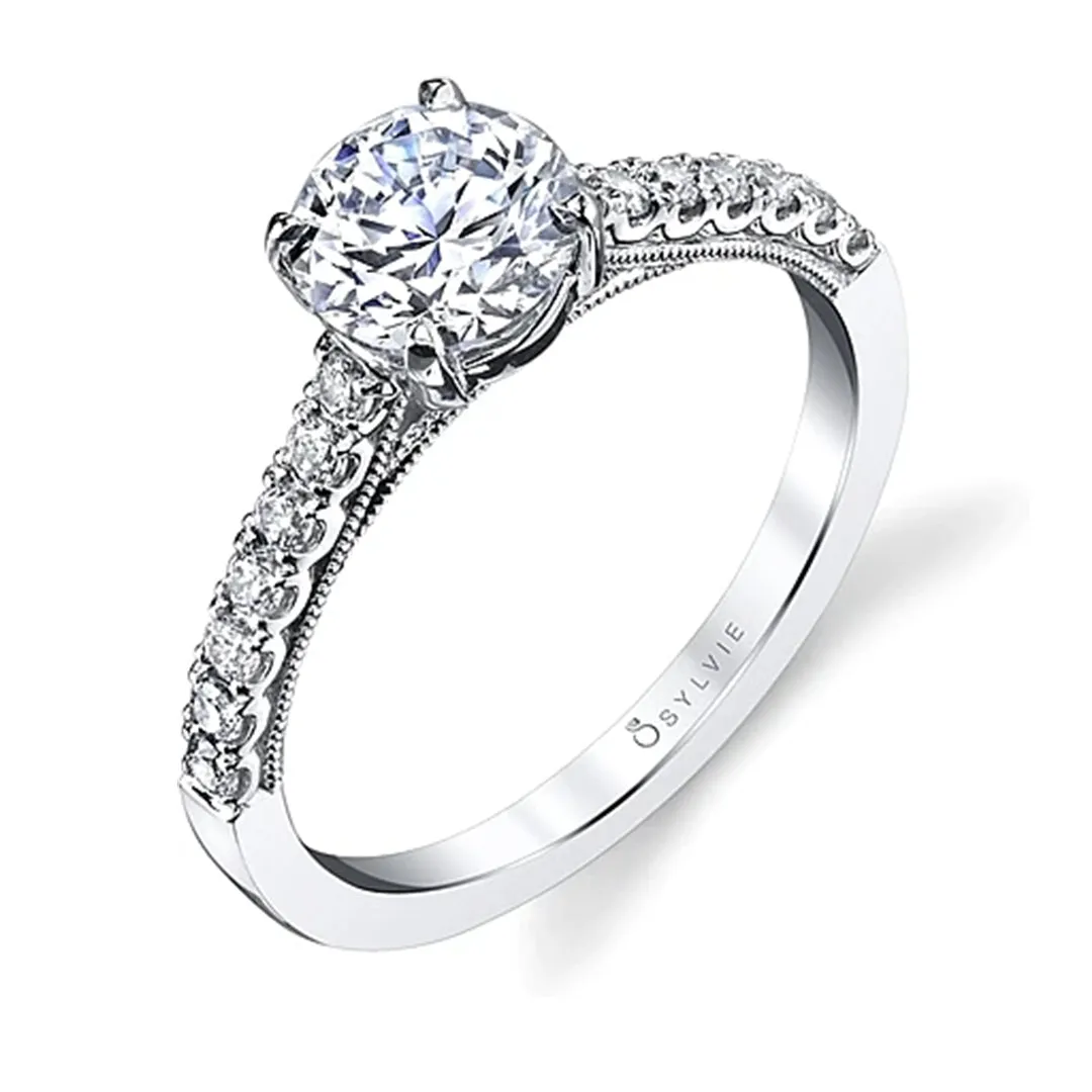 Sylvie Prong Set Diamond Engagement Ring