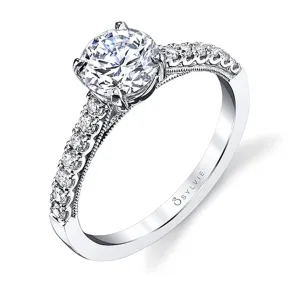 Sylvie Prong Set Diamond Engagement Ring