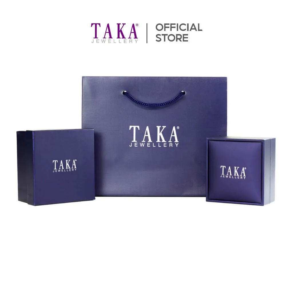 TAKA Jewellery Lab Grown Blue Sapphire and Diamond Earrings 10K