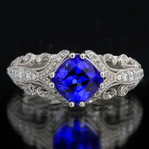 Tanzanite Antique Styled Ring 1.93 Carat