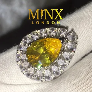 Teardrop Ring | Yellow Diamond Ring | Yellow Diamond Engagement Ring | Pear Shape Ring | Pear Engagement Ring | Womens Wedding Ring