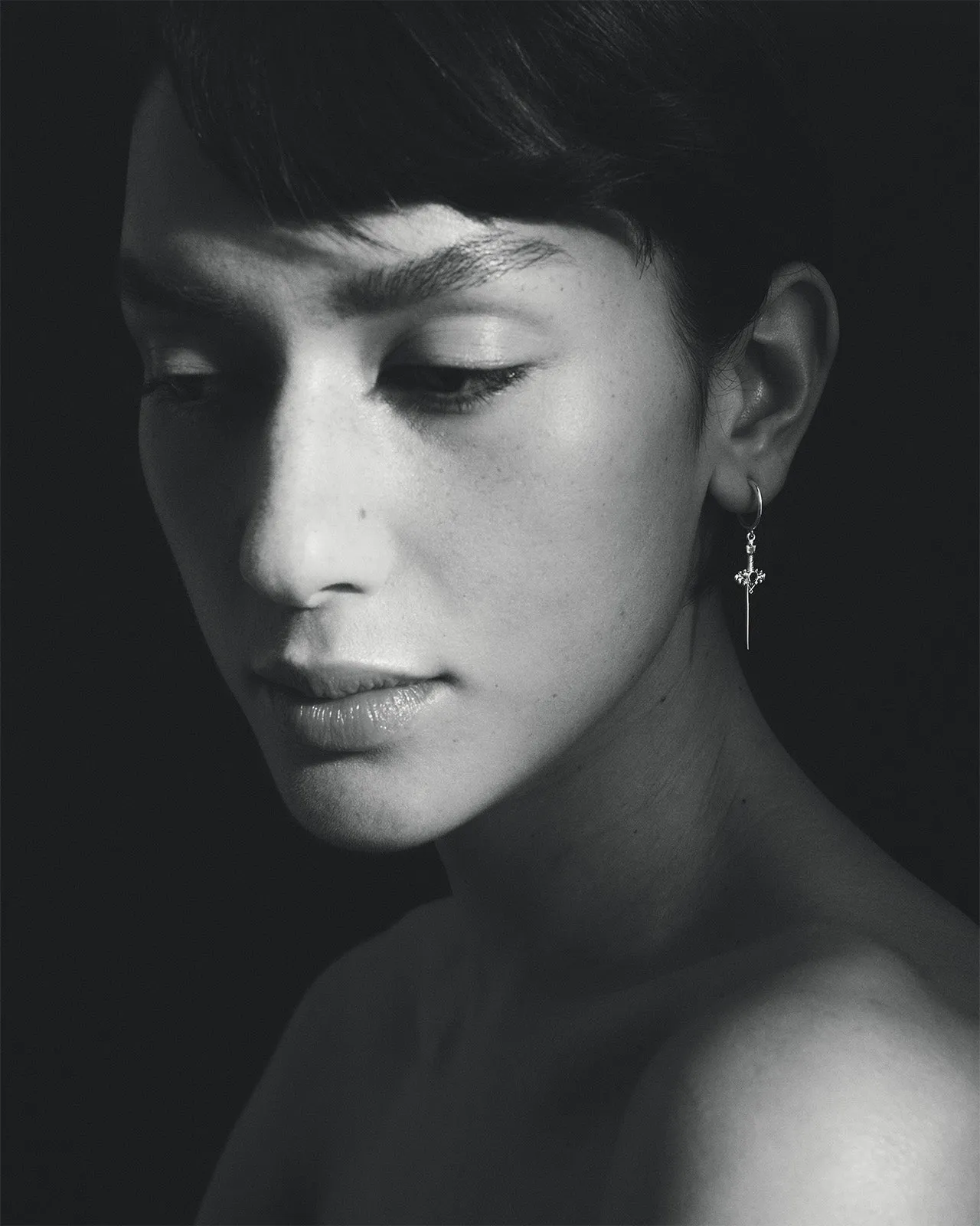 TEMPLE OF THE SUN: THEMIS EARRINGS - BLUE SAPPHIRE - SILVER