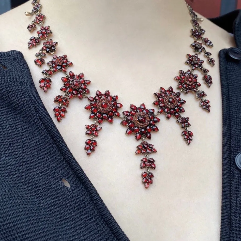 The Garland of Garnets Bohemian Necklace