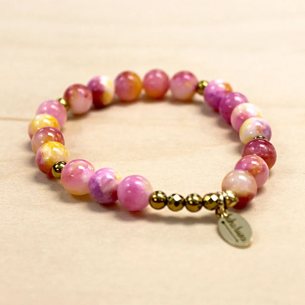 The Juliana - Pink Mashan Jade Bracelet