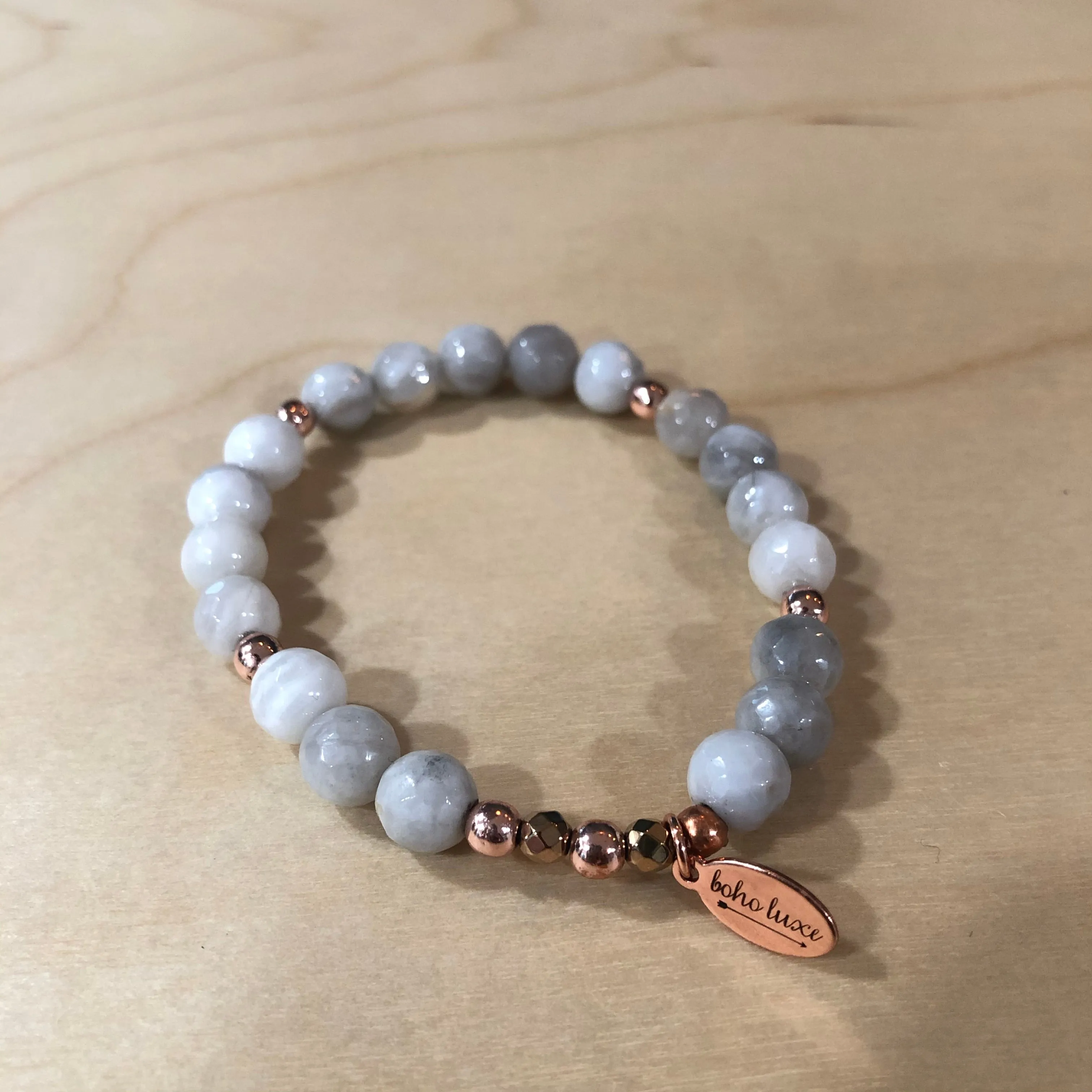 The Kathryn  - mystic white agate