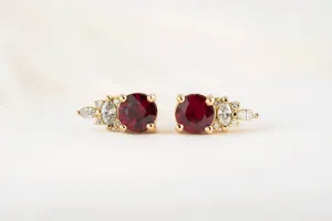 The Maeve Stud Earrings | Ruby