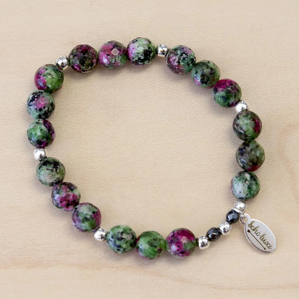 The Riley - Ruby Zoisite Bracelet