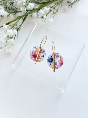 The Ruby Floral Hoops
