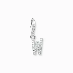 Thomas Sabo Charm Pendant Letter W with White Stones