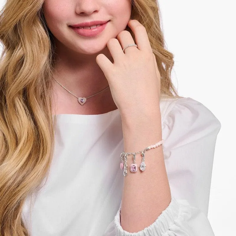 Thomas Sabo Charm Pendant - Pink Heart Silver