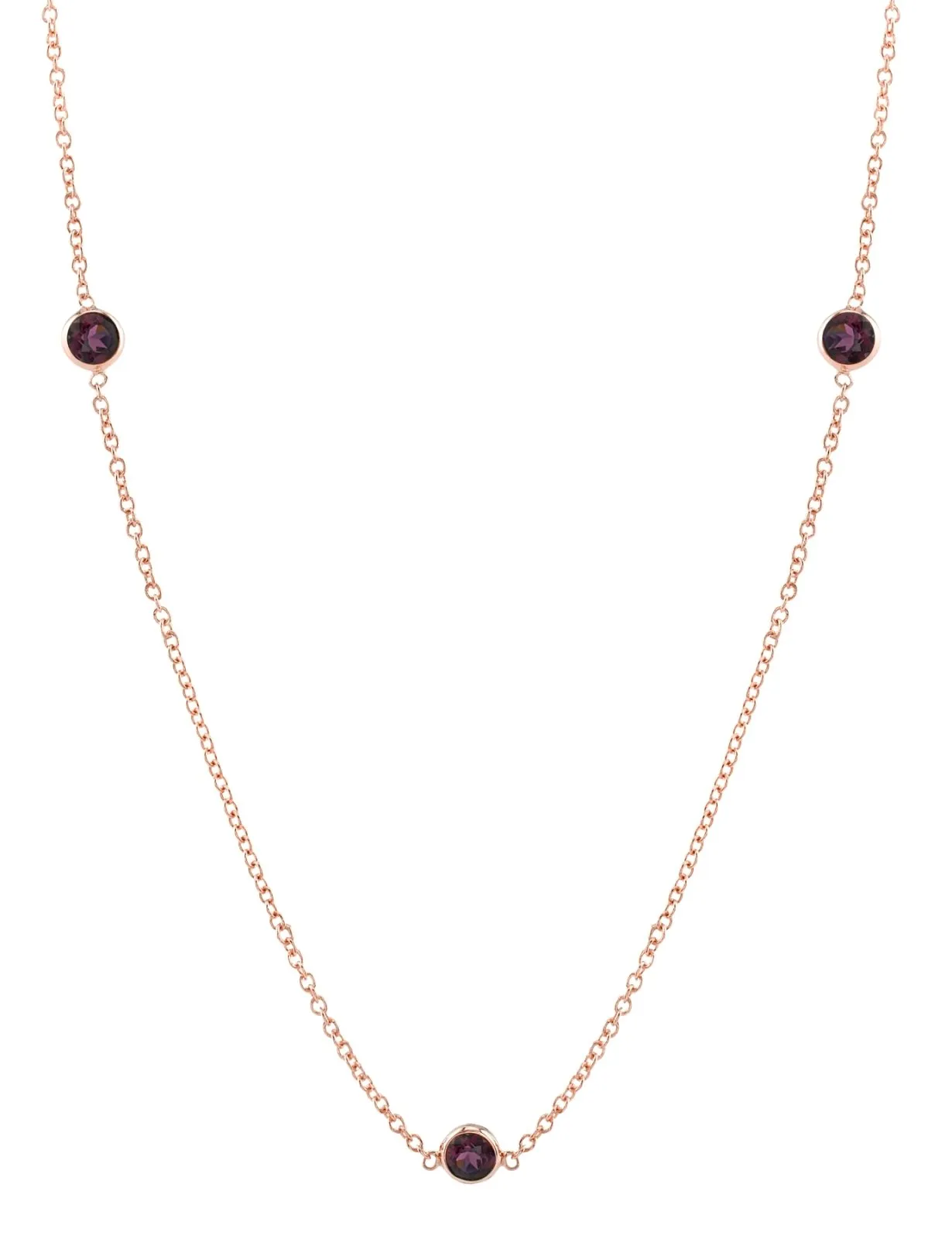 Three Garnet Necklace
