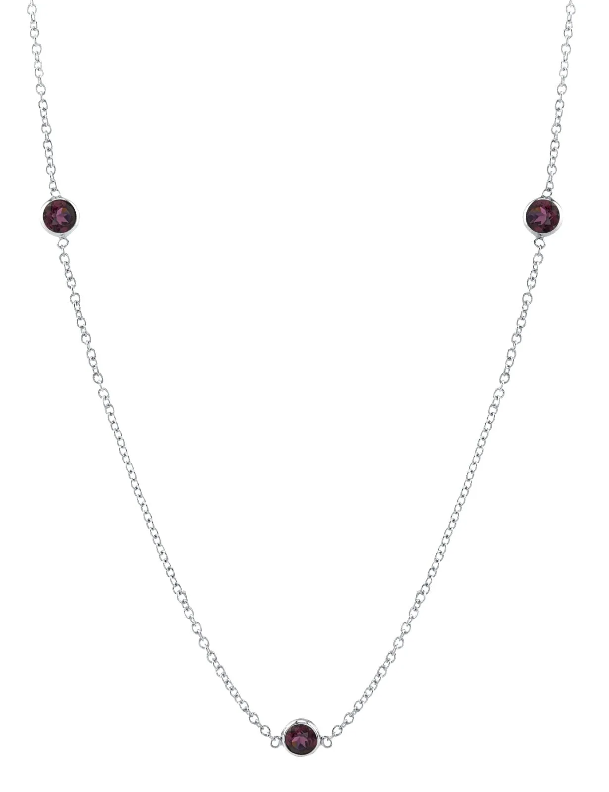Three Garnet Necklace