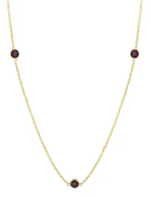 Three Garnet Necklace