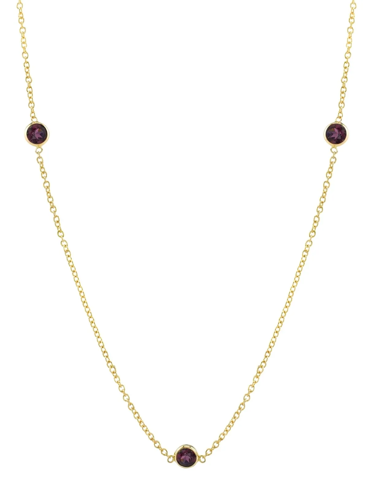 Three Garnet Necklace