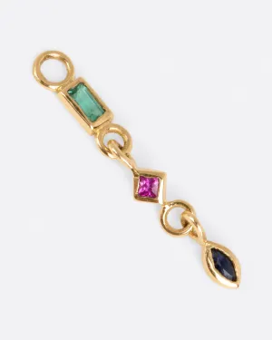 Three Stone Earring Dangle