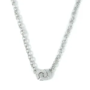 Tiffany & Co 1837 Interlocking Circles Sterling Silver Choker Necklace