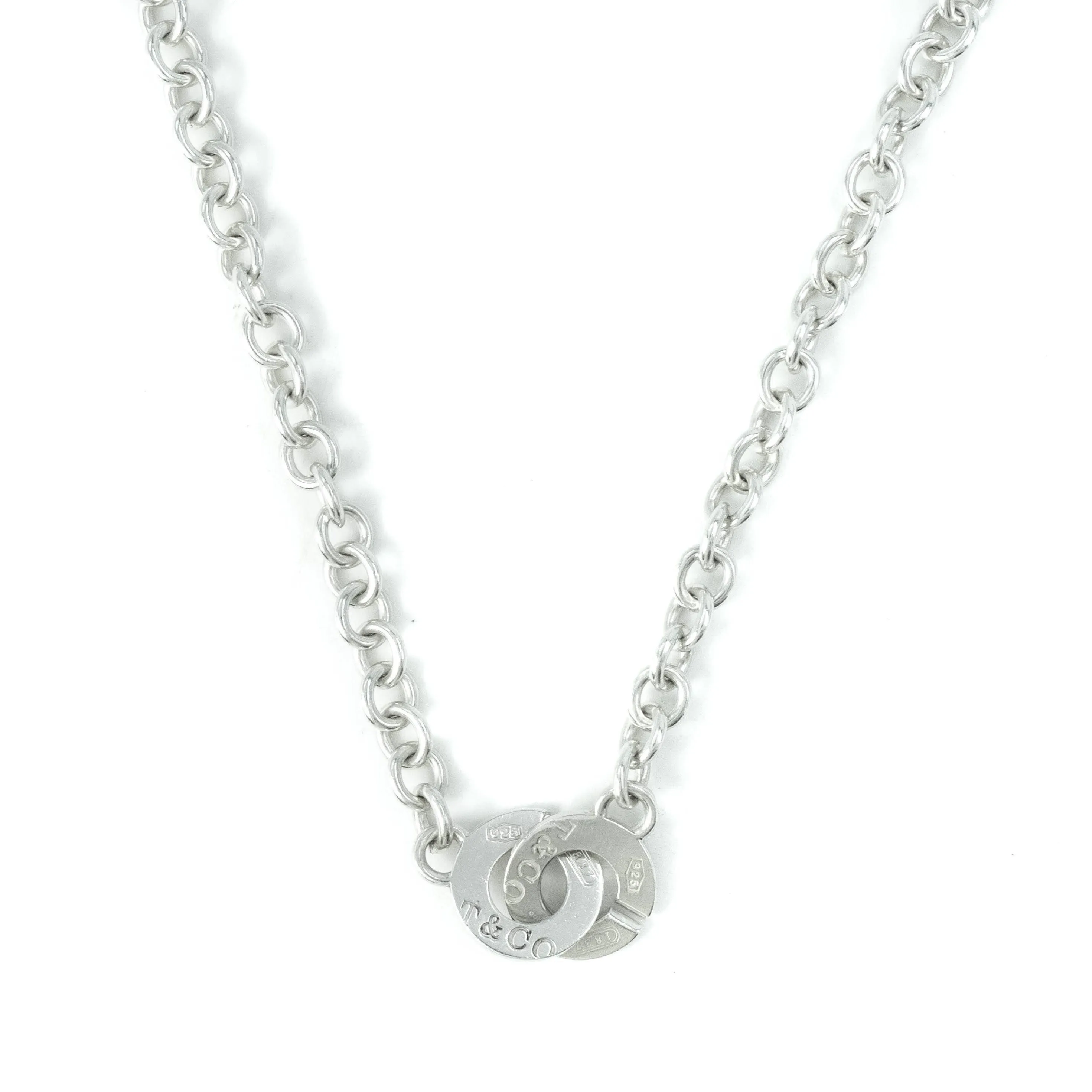 Tiffany & Co 1837 Interlocking Circles Sterling Silver Choker Necklace