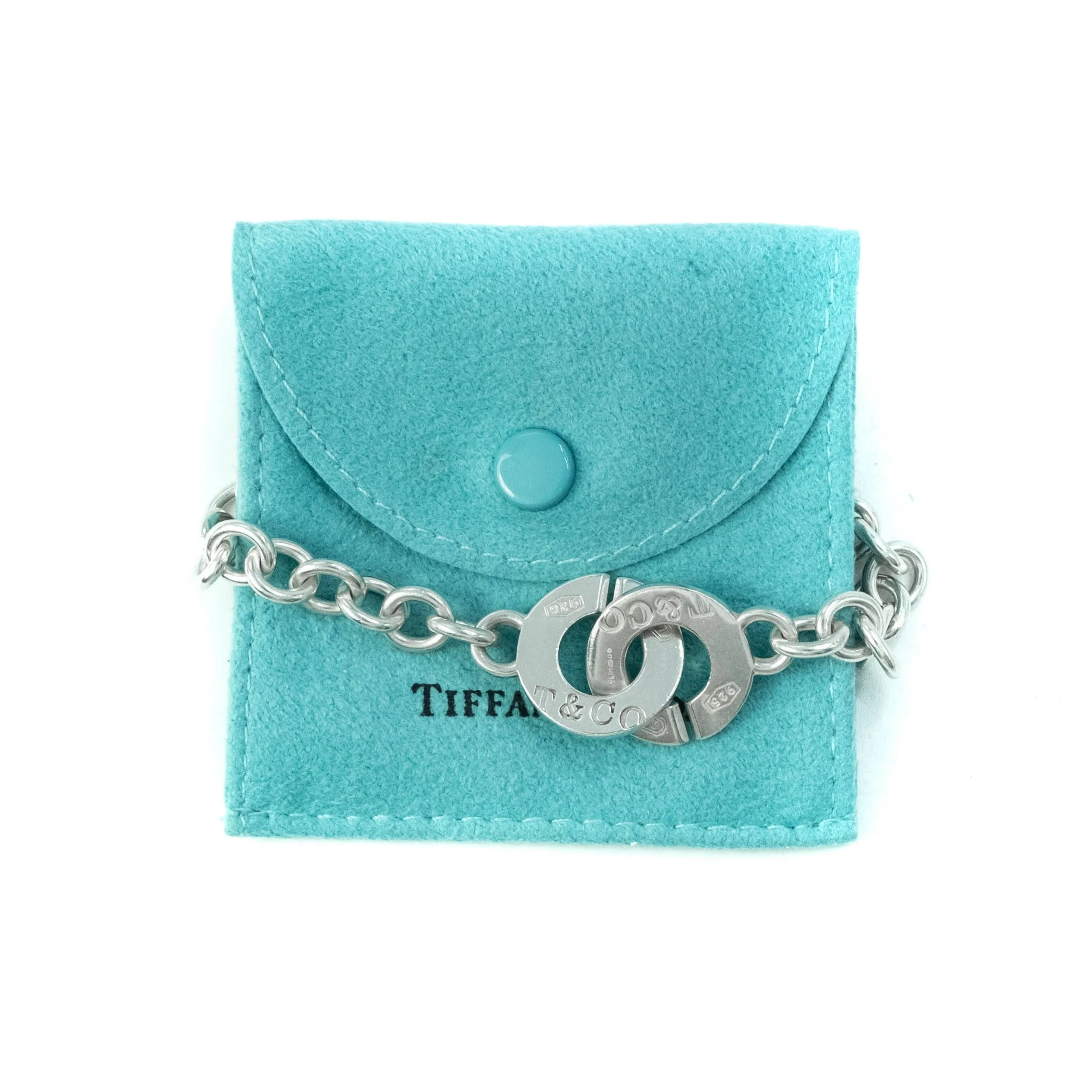 Tiffany & Co 1837 Interlocking Circles Sterling Silver Choker Necklace