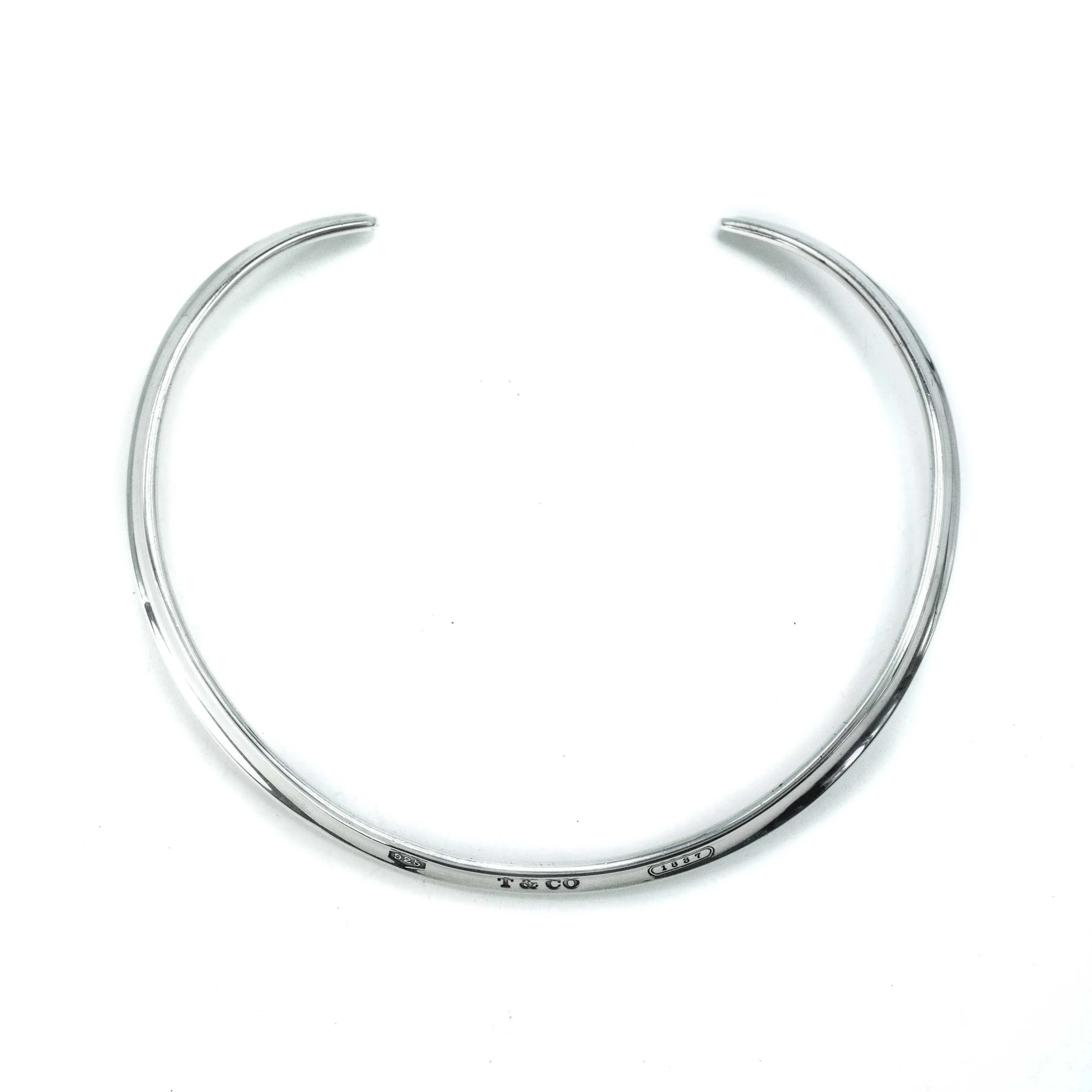 Tiffany & Co 1837 Sterling Silver Collar Choker Necklace