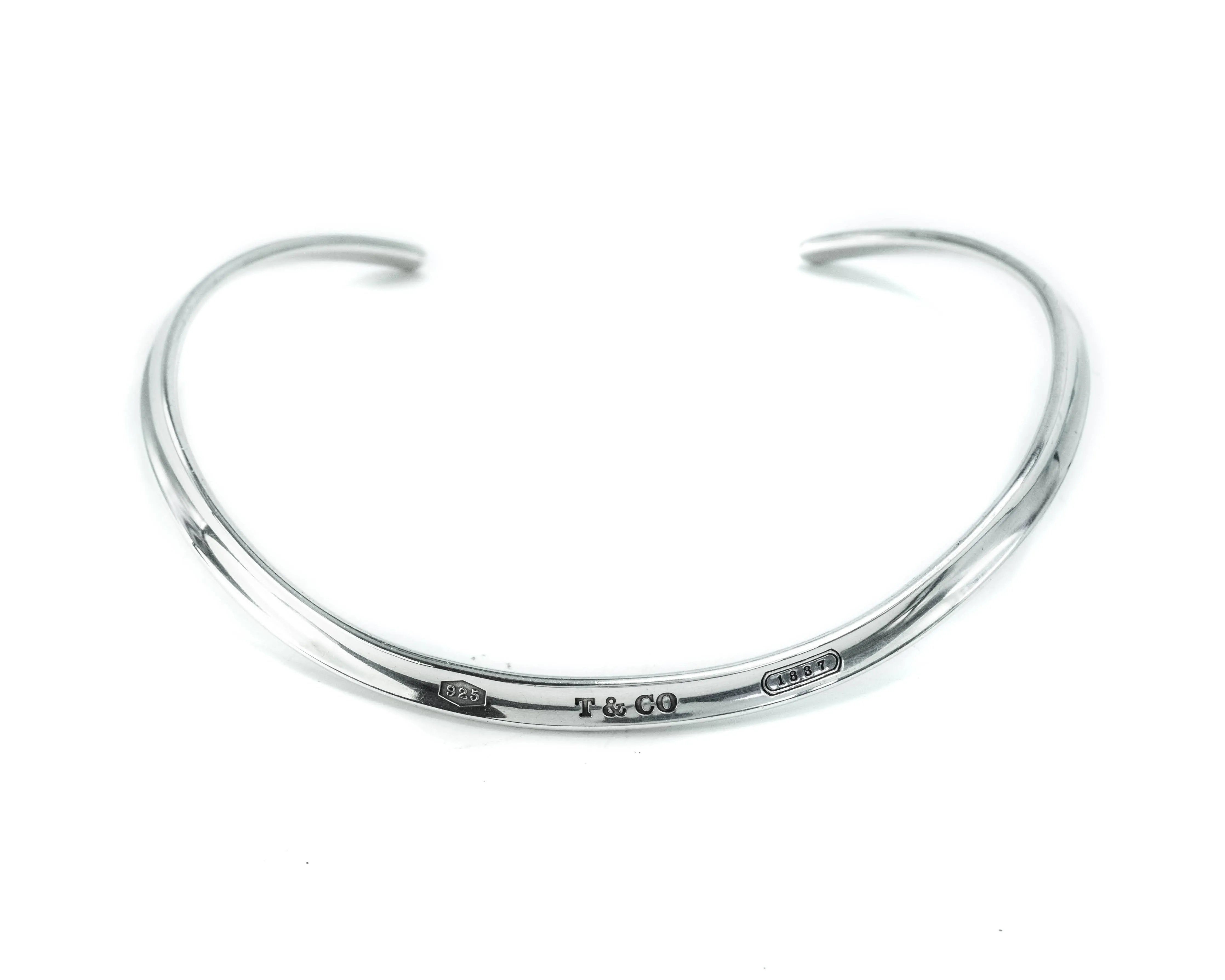 Tiffany & Co 1837 Sterling Silver Collar Choker Necklace