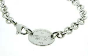 Tiffany & Co. Return to Tiffany  Oval Tag Choker Necklace