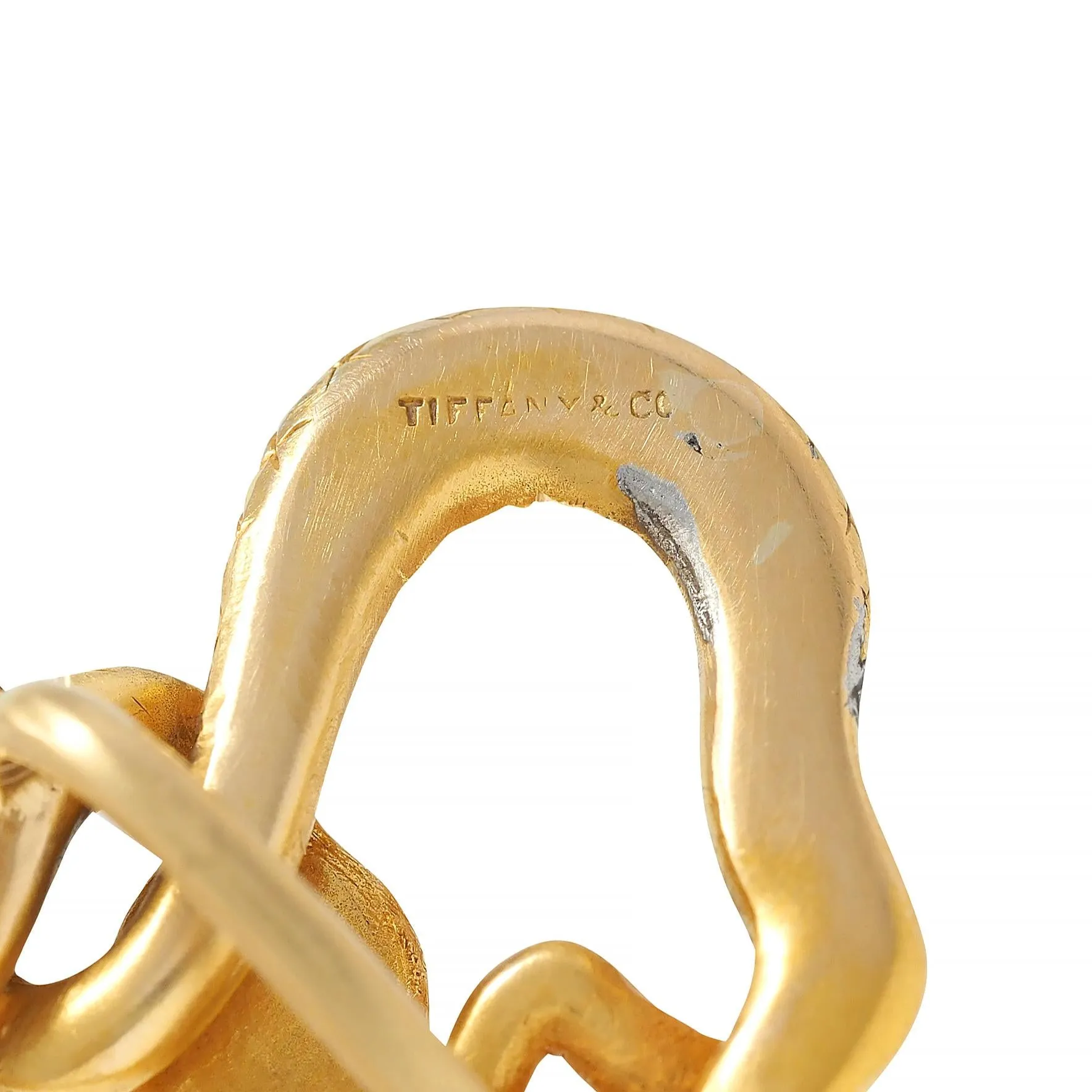 Tiffany & Co. Victorian Amethyst Demantoid Garnet 18 Karat Yellow Gold Antique Snake Fob Pendant