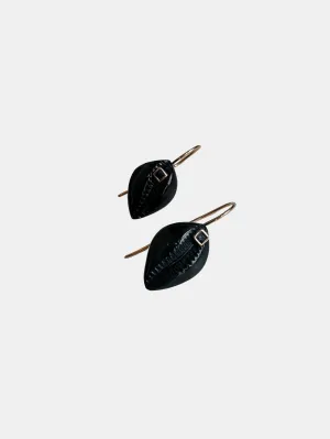 Tiny Cowry Sapphire Earrings