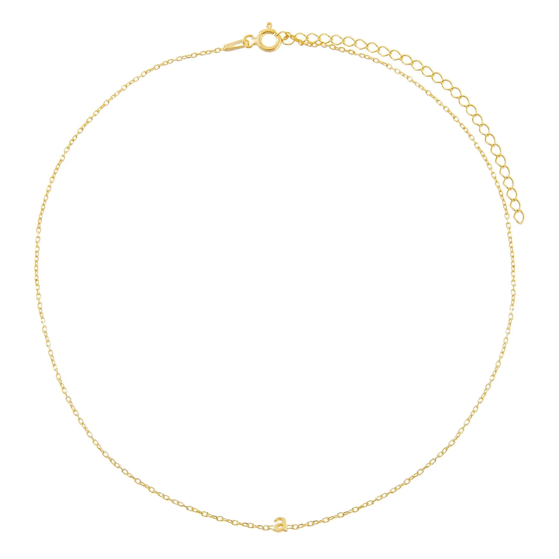 Tiny Solid Lowercase Initial Choker