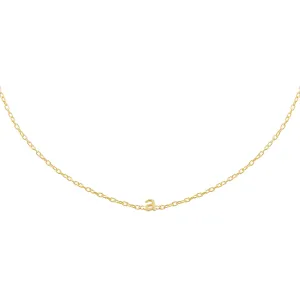 Tiny Solid Lowercase Initial Choker