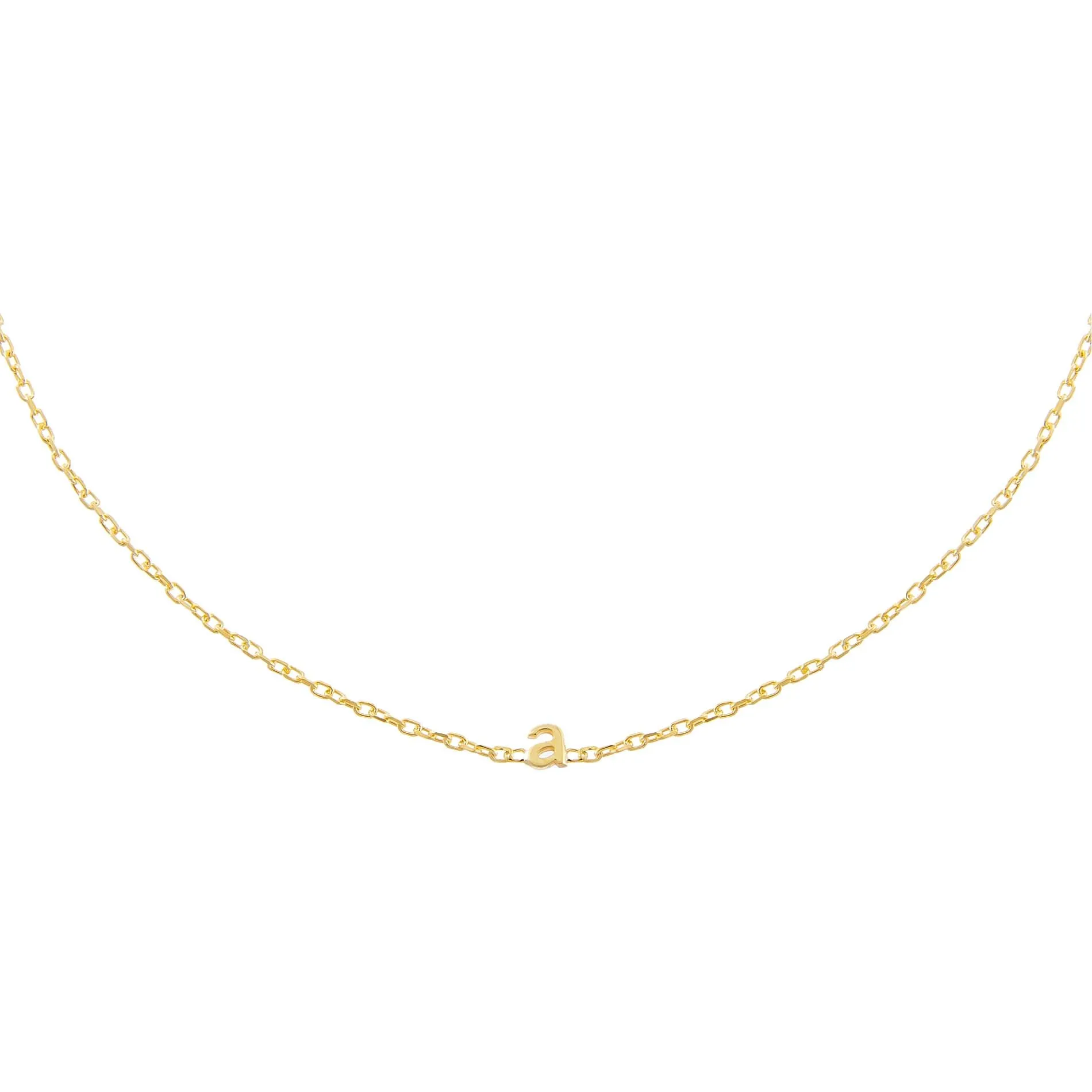 Tiny Solid Lowercase Initial Choker