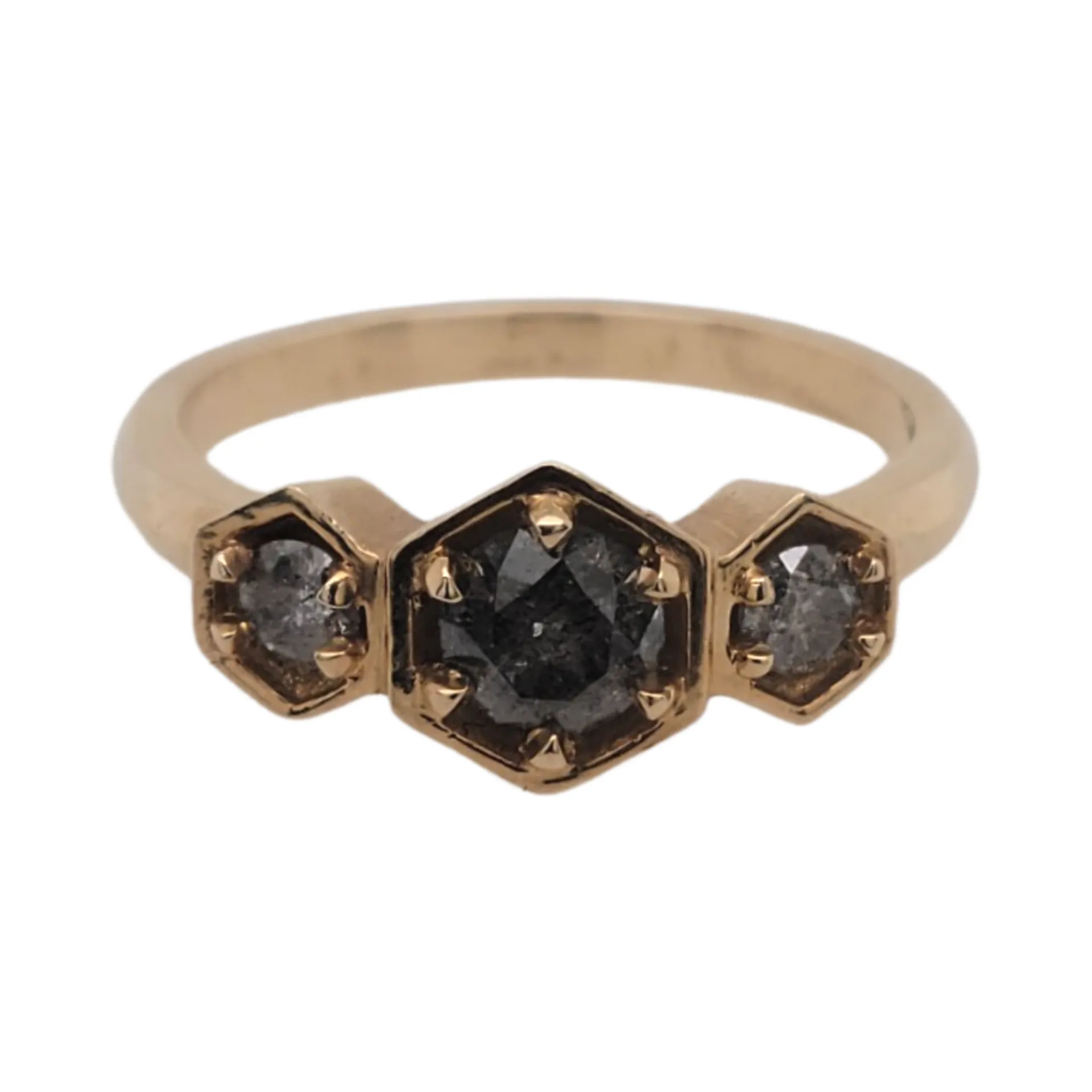 Triple Hex Diamond Ring