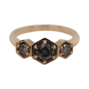 Triple Hex Diamond Ring