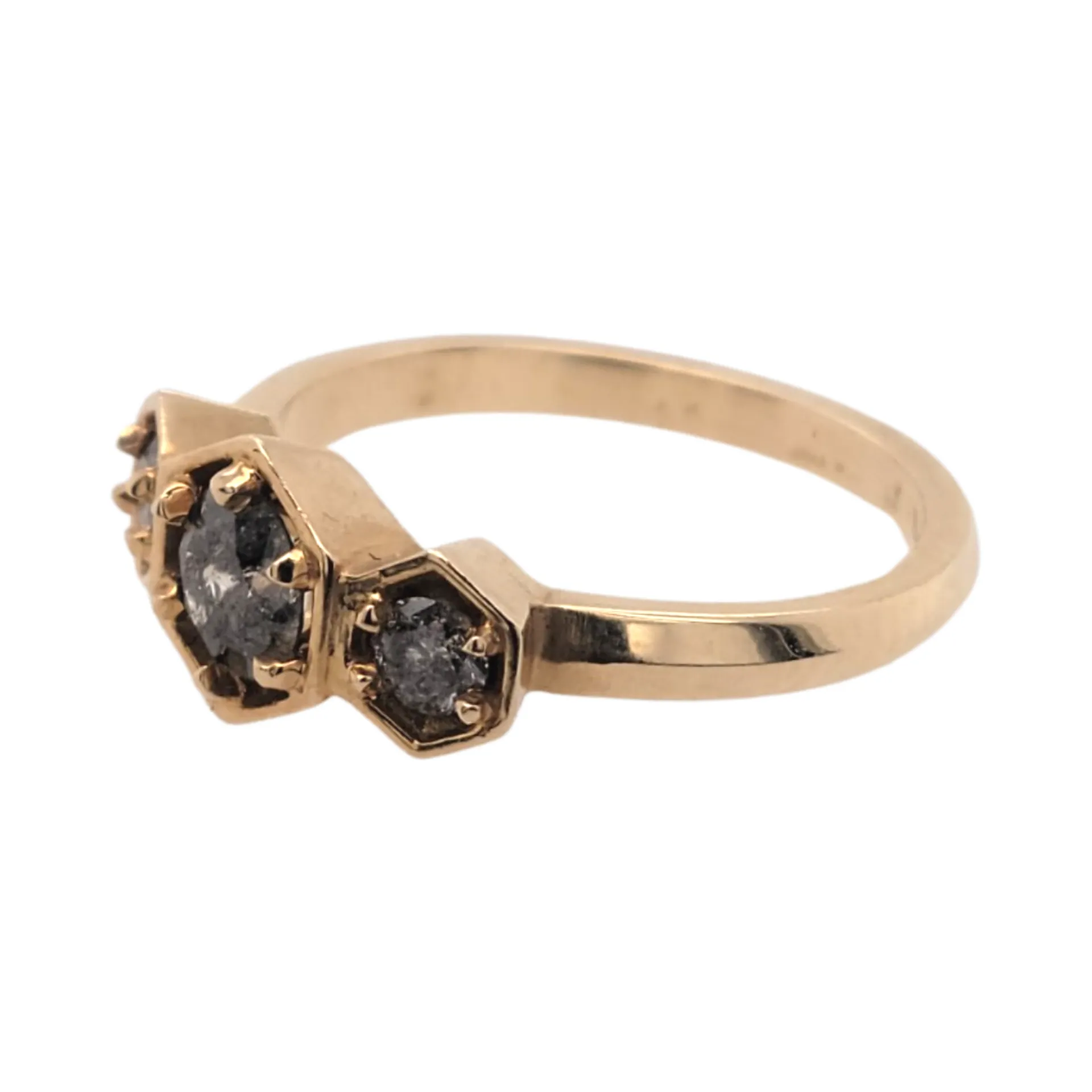 Triple Hex Diamond Ring