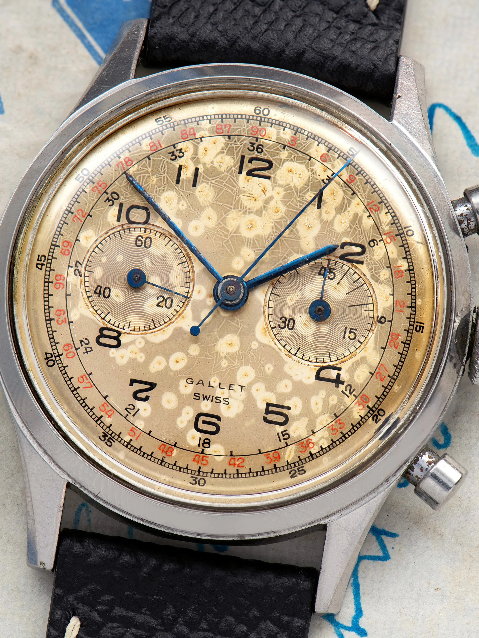 Tropical 1950s Gallet MultiChron 45 Film Chronograph