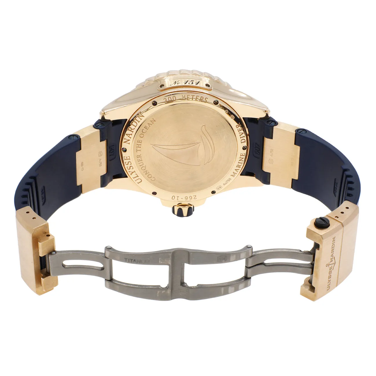 Ulysse Nardin 18K Yellow Gold Maxi Marine Diver 266-10-3/93