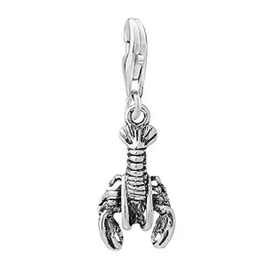 Under the Sea Lobster Clip on Pendant Charm for Bracelet or Necklace