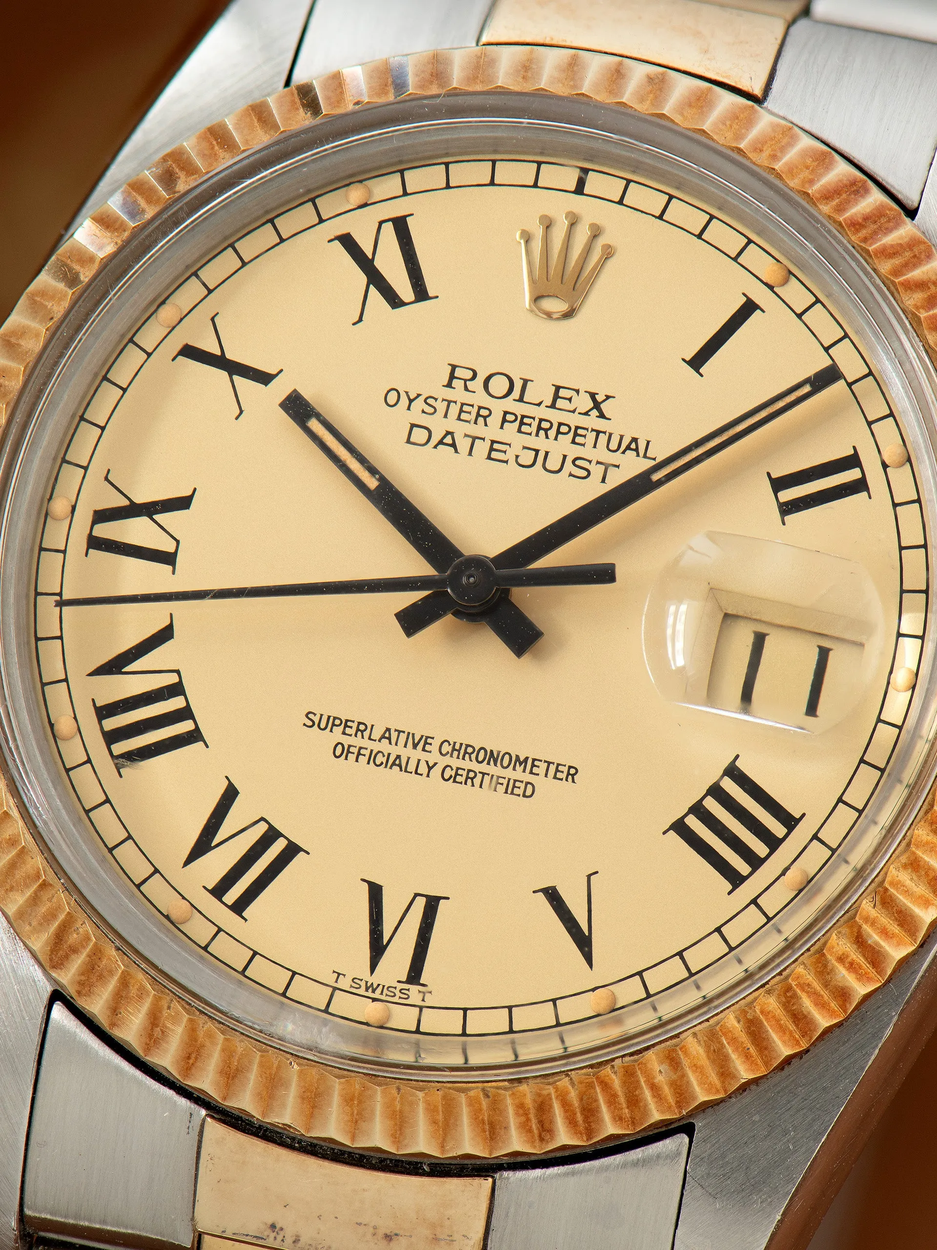 *Unpolished* 1979 Rolex Two-Tone Datejust (Ref. 16013) Lemon "Buckley" Dial
