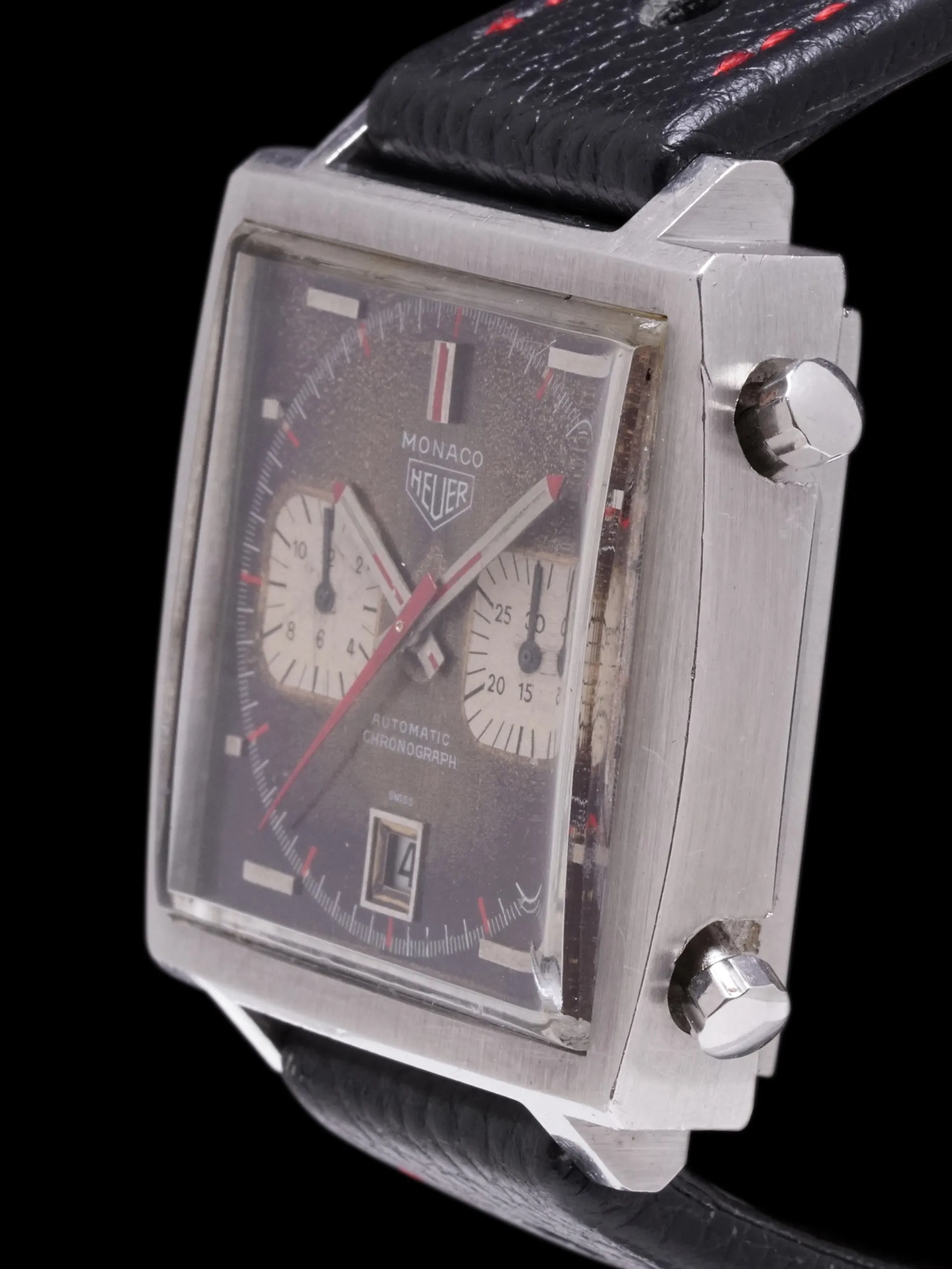 *Unpolished* Tropical 1970s Heuer Monaco (Ref. 1133B) "Steve McQueen"