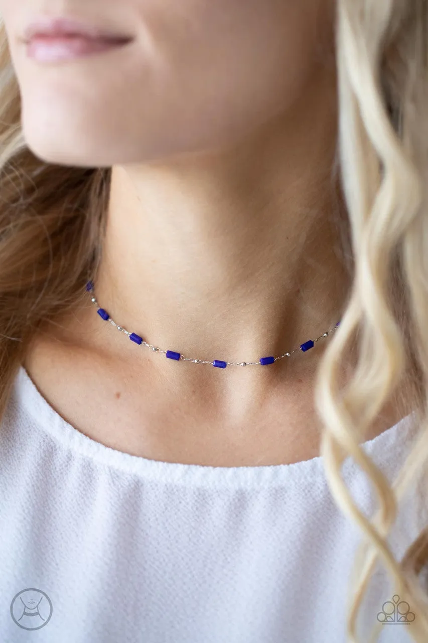 Urban Expo Blue Bead Paparazzi Choker Necklace