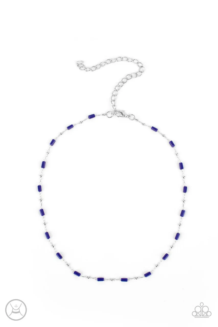 Urban Expo Blue Bead Paparazzi Choker Necklace