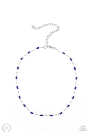 Urban Expo Blue Bead Paparazzi Choker Necklace