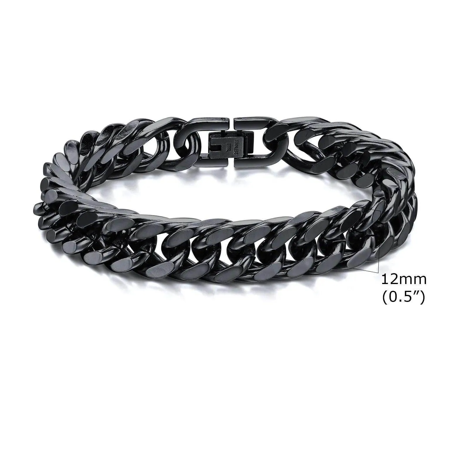 VacationGrabs Cuban Link Bracelets for Men - Stylish Set
