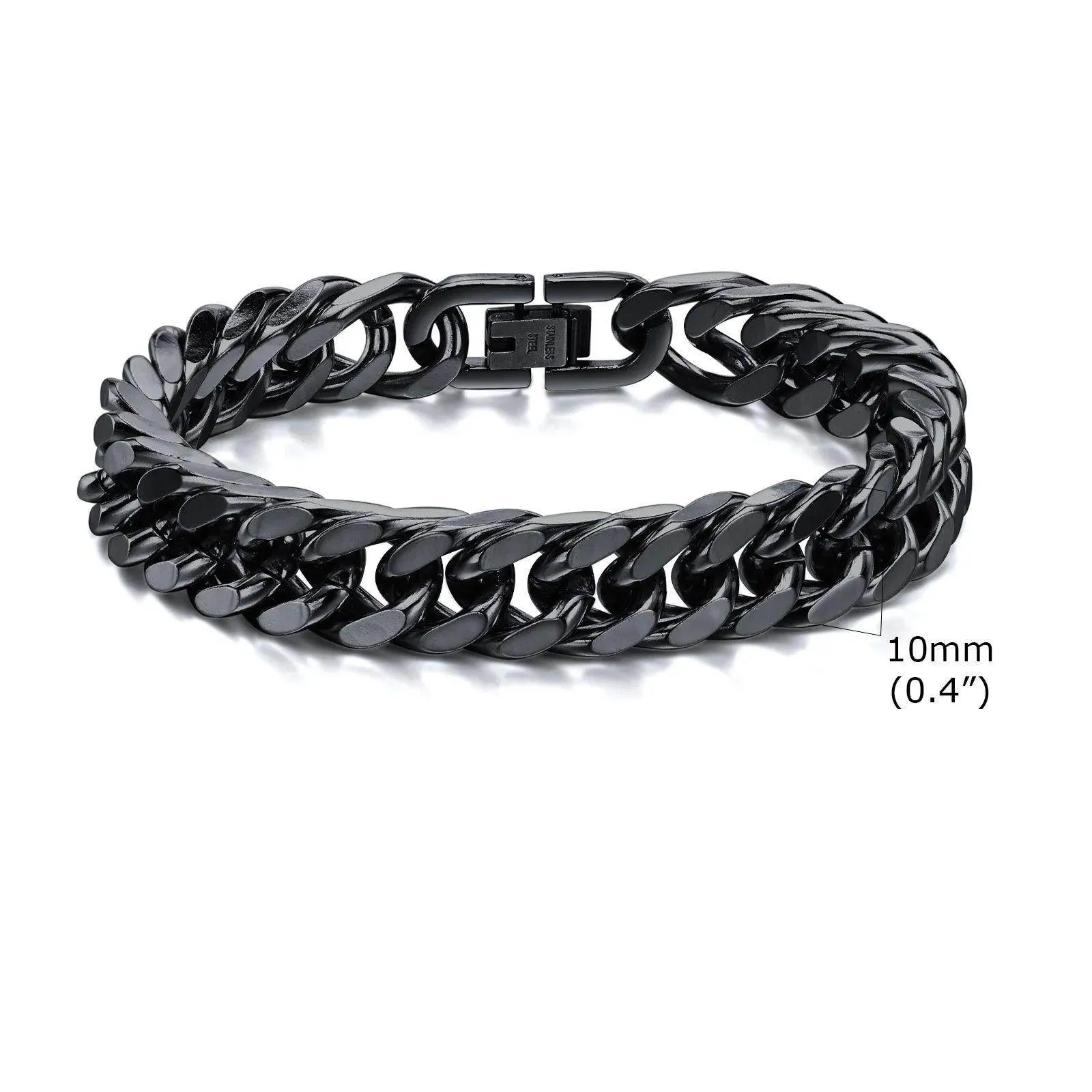 VacationGrabs Cuban Link Bracelets for Men - Stylish Set
