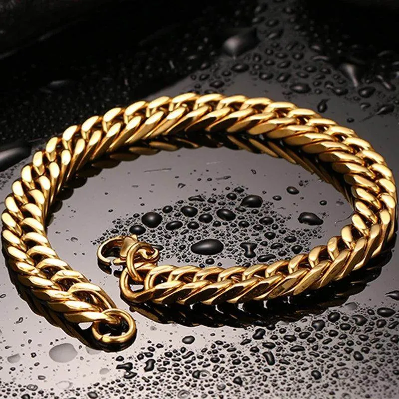 VacationGrabs Cuban Link Bracelets for Men - Stylish Set