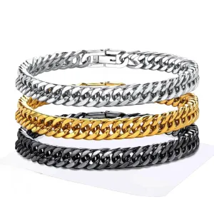 VacationGrabs Cuban Link Bracelets for Men - Stylish Set