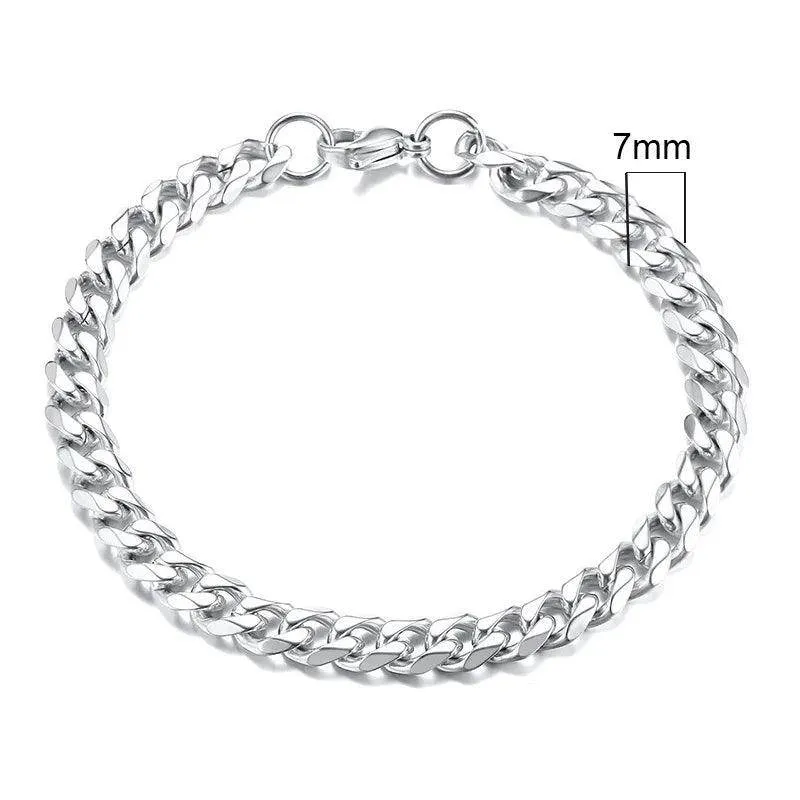 VacationGrabs Cuban Link Bracelets for Men - Stylish Set